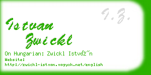 istvan zwickl business card